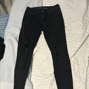 Black Distressed Skinny Jeans
